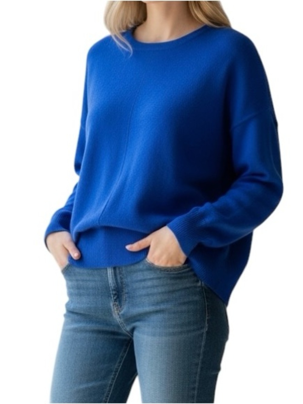 French Connection Royal Blue Long Sleeve Pullover Sweater L